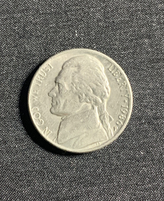 Moneda five cents 1986 USA