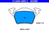 ATE 13.0460-3985.2 set placute frana,frana disc