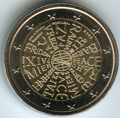 PORTUGALIA moneda 2 euro comemorativa 2023, UNC foto