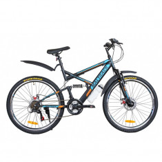 Bicicleta MalTrack Target, cadru otel, 26 inch, 18 viteze, amortizoare mountain bike foto