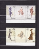 ROMANIA 2003 LP 1623 a MODA SECOLULUI XX SERIA CU VINIETE MIJLOC MNH, Nestampilat