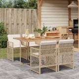 vidaXL Set mobilier de grădină cu perne, 5 piese, bej, poliratan 3210724
