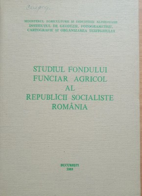 Studiul Fondului Funciar Al R.S.R. - 1983 foto