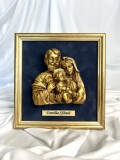 Familia Sf&acirc;ntă &ndash; icoană din ceramică, acril și foiță aurie