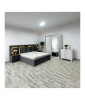 Dormitor complet VEN06 Gri cu pat 160x200cm, sifonier 150cm, noptiere si comoda. Transport gratuit