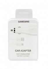 Incarcator Auto Samsung, Original 15W, EP-LN915CWEGWW, Cablu USB Type-C, Alb foto