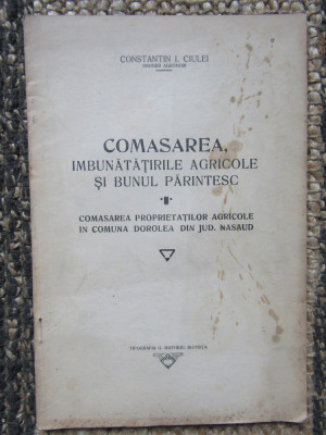 Const.I.Ciulei- Comasarea,Imbunatatirile Agricole si Bunul Parintesc AUTOGRAF foto