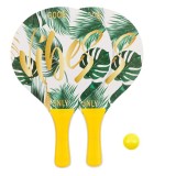 Set palete tenis pentru plaja,good vibes,lemn,38x24 cm, Oem