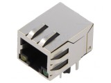 Soclu RJ45 8P8C THT cu LED Ecranat