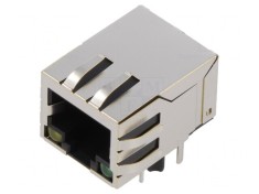 Soclu RJ45 8P8C THT cu LED Ecranat