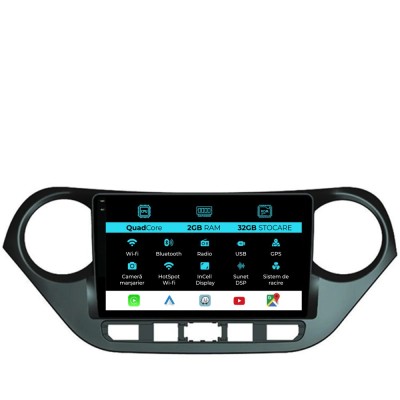 Navigatie Dedicata Hyundai I10 (2013-2017), 9Inch, 2Gb Ram, 32Gb Stocare, Carplay foto