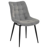 Cumpara ieftin Scaun Vittorio picior metalic antracit - negru 46x62x80cm