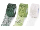 Set 3 role panglica Craciun textil paiete multicolore RBK mm 50 x 20 m