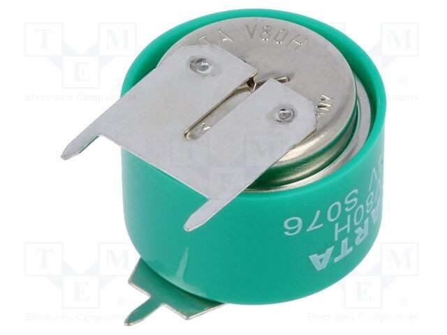 Acumul: Ni-MH 2/V80H 2,4V 70mAh 3pin,pol pozitiv: 2pin,pt.PCB