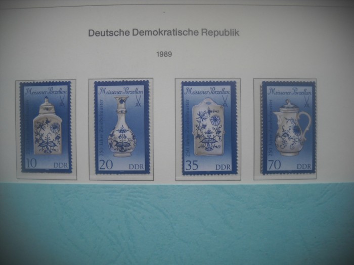 HOPCT TIMBRE MNH 1264 PORTELAN MEISSEN -4 VAL-1989-GERMANIA DDR/RDG