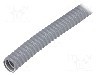 Tub protectie cablu, o&amp;#355;el, PVC, diametru interior 16mm, gri deschis, HELLERMANNTYTON - 167-00216