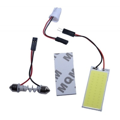 Lampa cu 36 led-uri cob pentru plafoniera auto elSales ELS-SIL36, lumina alb rece, compatibil 32-42 mm, foto