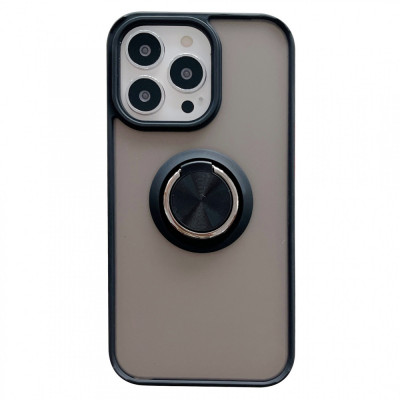 Husa de protectie Flippy compatibila cu Apple iPhone 13 Pro Max,Defender cu prindere inel,Negru foto