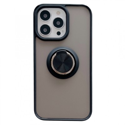 Husa de protectie flippy compatibila cu apple iphone 13 pro max,defender cu prindere inel,negru foto
