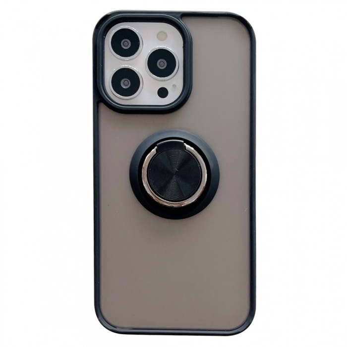 Husa de protectie flippy compatibila cu apple iphone 13 pro max,defender cu prindere inel,negru