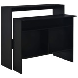 Cumpara ieftin Masa de bar cu 2 blaturi, negru, 130x40x120 cm