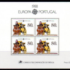 PORTUGALIA 1988, EUROPA CEPT, serie neuzată, MNH