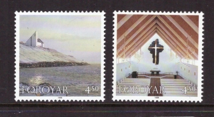 Foroyar Feroe Danemarca MNH 1998 - Craciun religie biserici