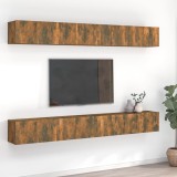 VidaXL Comode TV, 8 buc., stejar fumuriu, 60x30x30 cm, lemn prelucrat