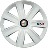 Cumpara ieftin Set 4 Capace Roti GTX Alb R15, Compatibil Cu Alfa Romeo, Autohelix MSA