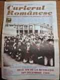 ziarul curierul romanesc - decembrie 1999 - zece ani de la revolutie