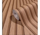 Tapet Modern Riflaj Lemn Stejar Extralavabil Marburg Botanica 33958, 53cm x 10m, Vinil