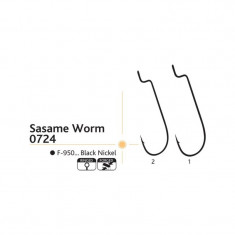 Ace pescuit Sasame Worm 0724 set 10 bucati foto