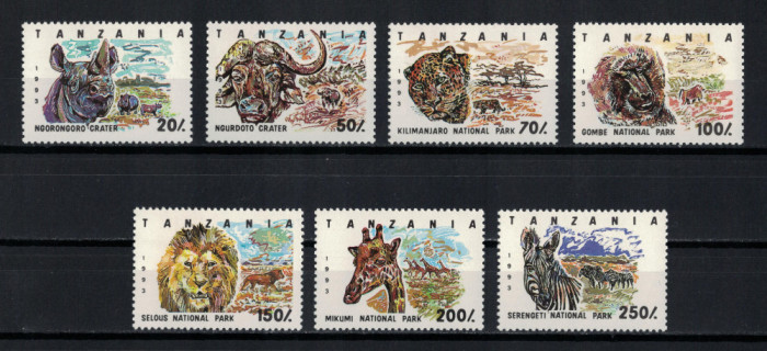 TANZANIA 1993 - Fauna africana / serie completa MNH