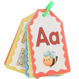 Joc educativ invatam alfabetul, 31 cartonase ilustrate fata/verso, NippleBaby