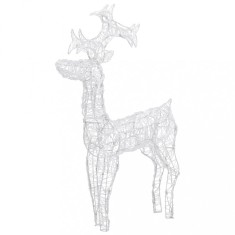 Decoratiune de Craciun ren, 90 LED-uri, 60x16x100 cm, acril