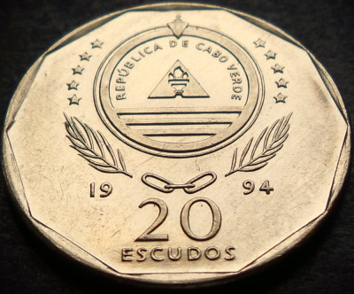 Moneda exotica 20 ESCUDOS - CAPUL VERDE, anul 1994 *cod 4471 = CARQUEJA foto