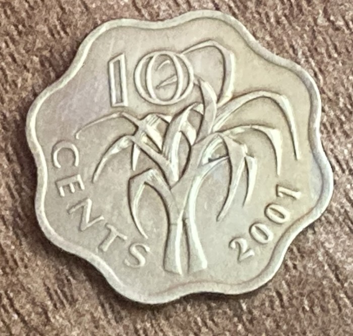 C50 - Moneda foarte veche - Swaziland - 10 centi - 2001
