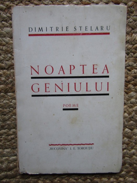 NOAPTEA GENIULUI - poeme de DIMITRIE STELARU