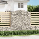 VidaXL Coșuri gabion arcuite,7 buc., 200x30x220/240cm, fier galvanizat