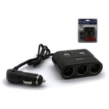 &Icirc;ncărcător Auto Olesson 1678, 120W, 12/24V, cu 3 Ieșiri Brichetă și 4 Porturi USB