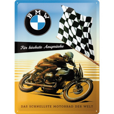Placa metalica - BMW Motorcycle - 30x40 cm foto