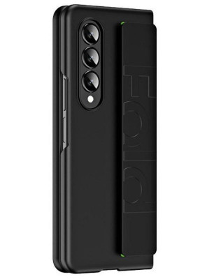 Husa de protectie pentru Samsung Galaxy Z Fold 4 cu maner de sustinere, Negru foto