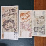 Bancnote : Franta 100 francs 1988 , Belgia 20 frank 1964 , 50 francs 1966