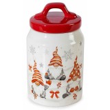 Borcan Craciun ceramica multicolora TO &Oslash; 10 cm x 17 H