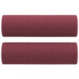 Cumpara ieftin Perne decorative, 2 buc., rosu vin, &Oslash;15x50 cm, textil