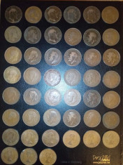 Lot 45 monede istorice 1 (one) Penny, Marea Britanie /Anglia, 1902-67 foto