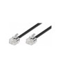 Cablu telefon mufat RJ11 6P4C 7/0.10 CCS negru 6m Well