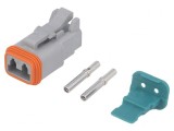 Conector AT Mamă 2 PIN Crimpat