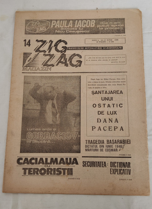 ZIG ZAG Magazin (12-17 iunie 1990) Anul 1, nr. 14