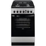 Aragaz Zanussi ZCG512K1SA, Gaz, 4 arzatoare, Grill, Aprindere electrica, 55 l, 50 cm, Argintiu